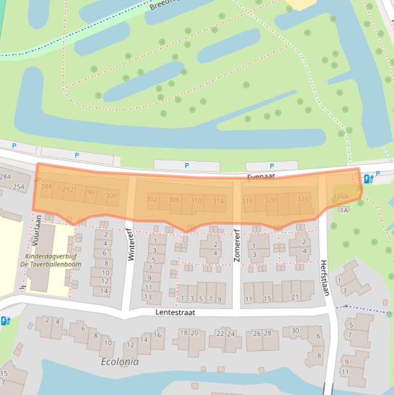 Kaart van postcodegebied 2408NE.