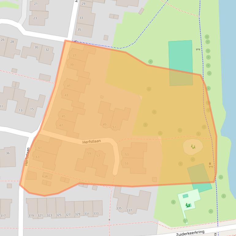 Kaart van postcodegebied 2408NL.