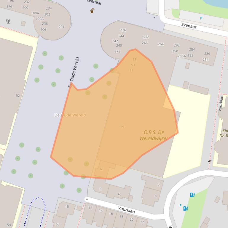 Kaart van postcodegebied 2408NV.