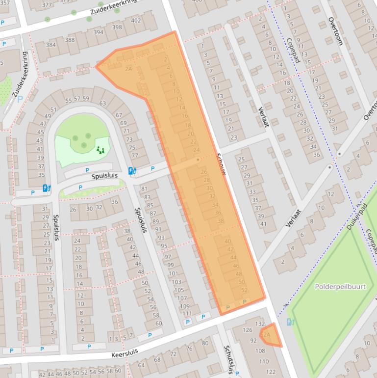 Kaart van postcodegebied 2408PH.