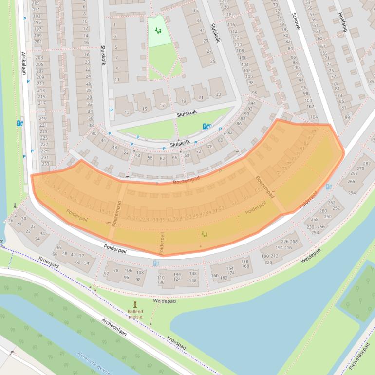Kaart van postcodegebied 2408RD.