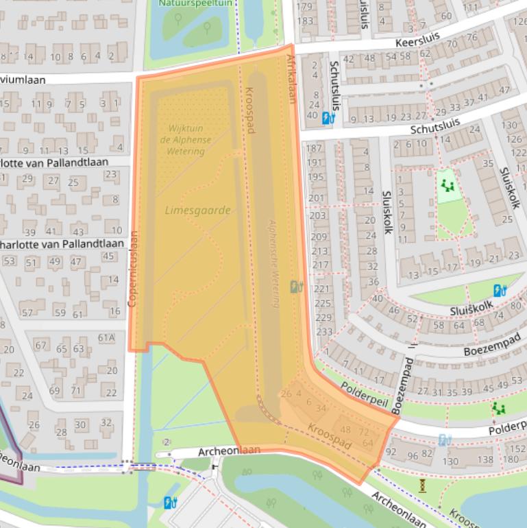 Kaart van postcodegebied 2408RE.