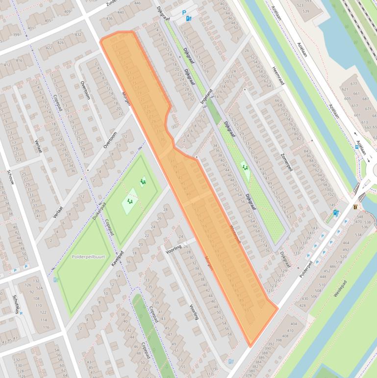 Kaart van postcodegebied 2408RK.