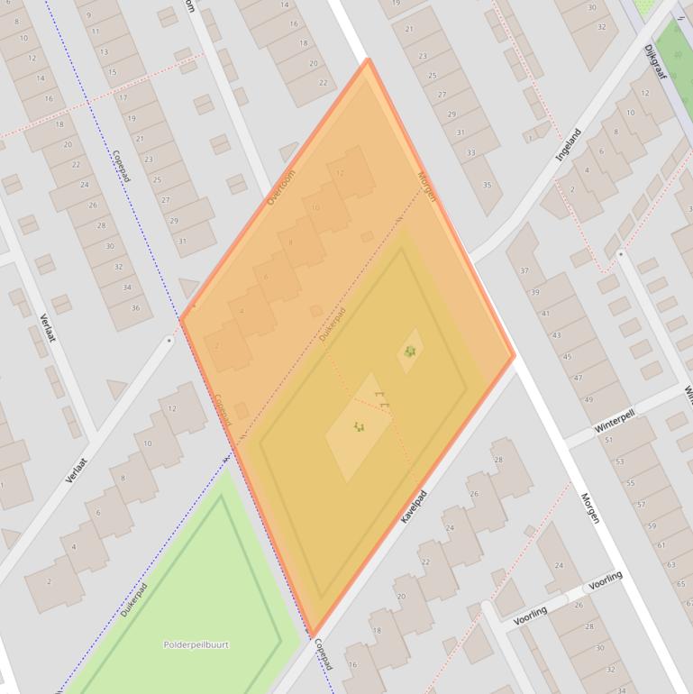 Kaart van postcodegebied 2408RP.