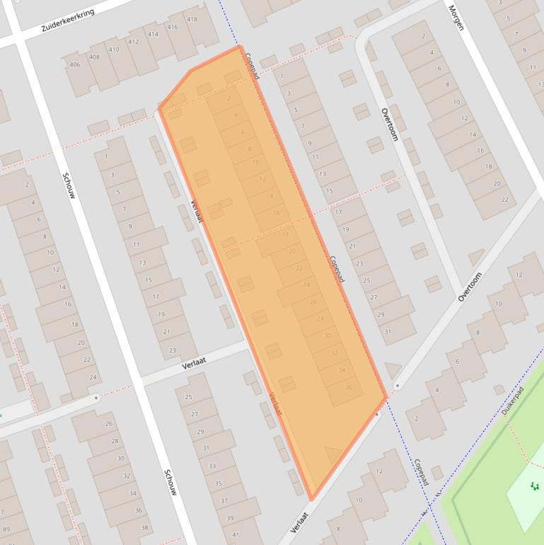 Kaart van postcodegebied 2408RR.