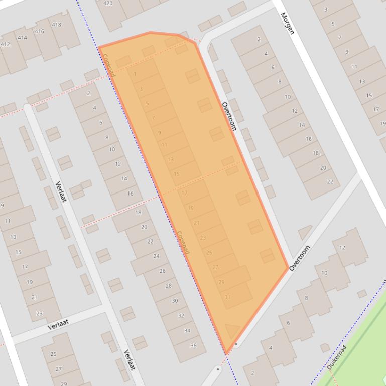 Kaart van postcodegebied 2408RS.