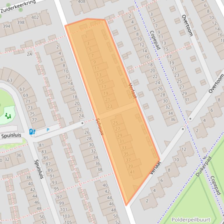 Kaart van postcodegebied 2408RV.