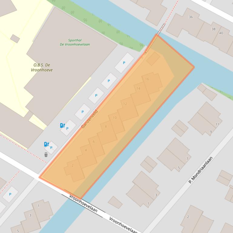 Kaart van postcodegebied 2408SZ.