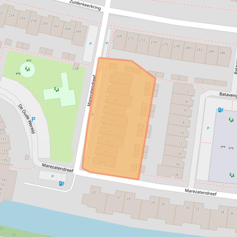 Kaart van postcodegebied 2408TC.