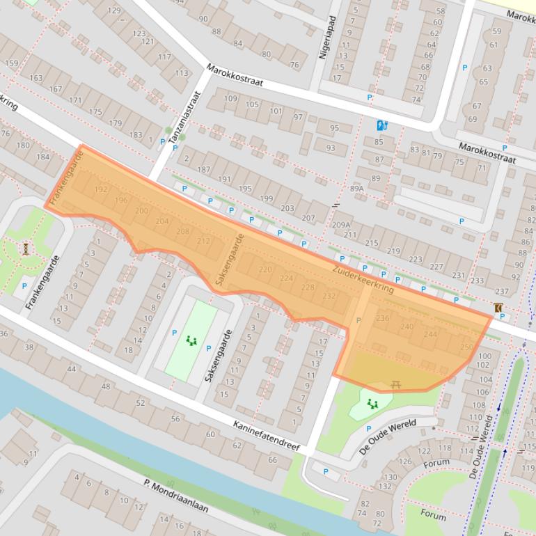 Kaart van postcodegebied 2408TK.