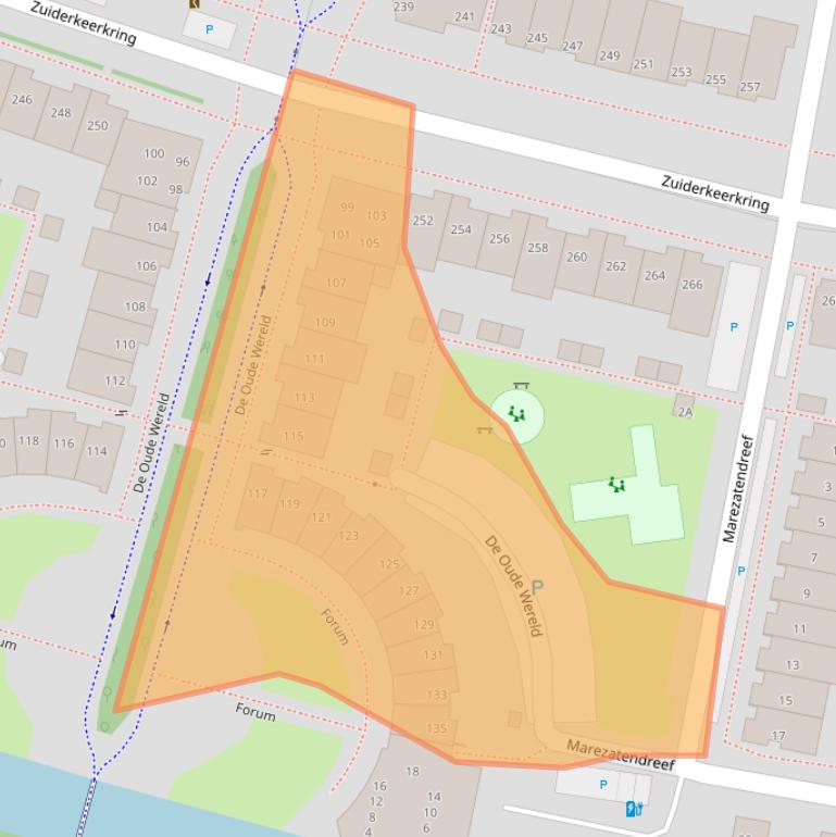 Kaart van postcodegebied 2408TL.