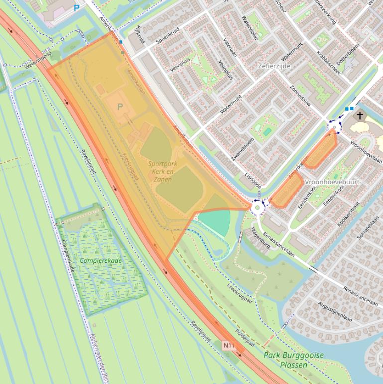 Kaart van postcodegebied 2408TX.