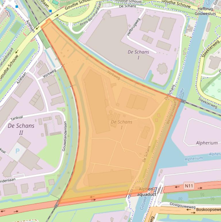 Kaart van postcodegebied 2408ZA.