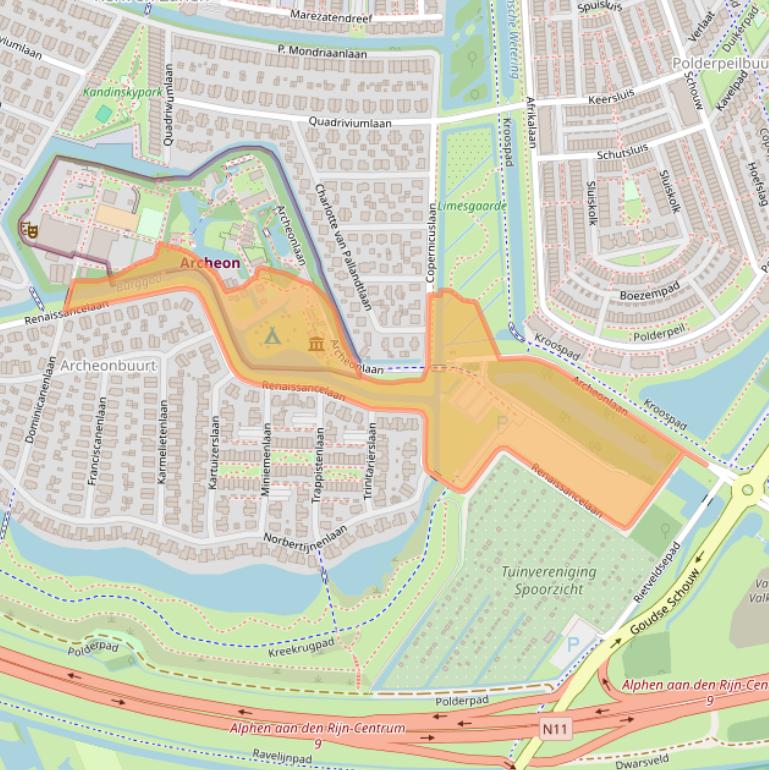 Kaart van postcodegebied 2408ZB.