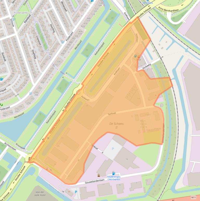 Kaart van postcodegebied 2408ZC.