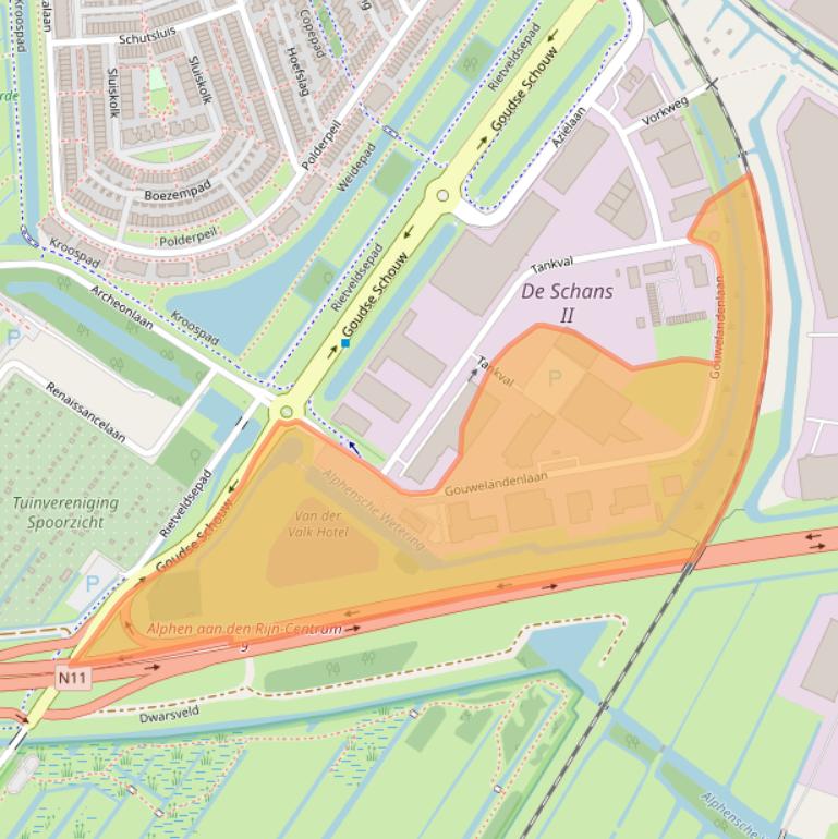 Kaart van postcodegebied 2408ZG.