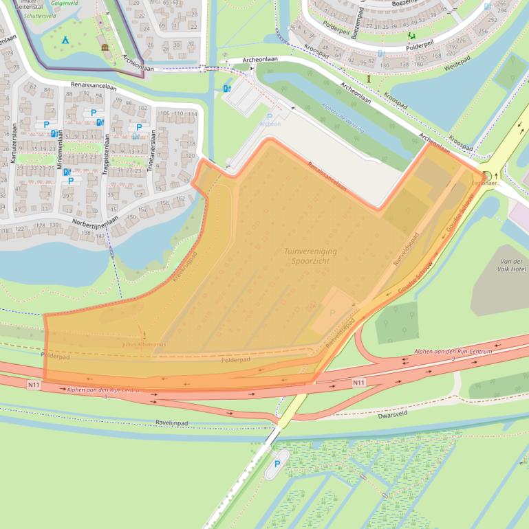 Kaart van postcodegebied 2408ZH.