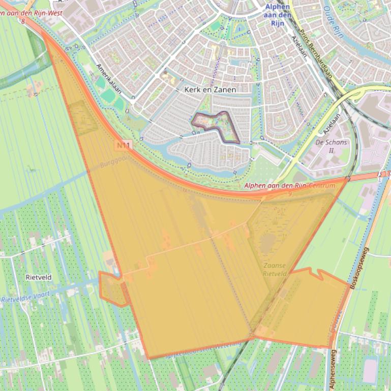 Kaart van postcodegebied 2409.