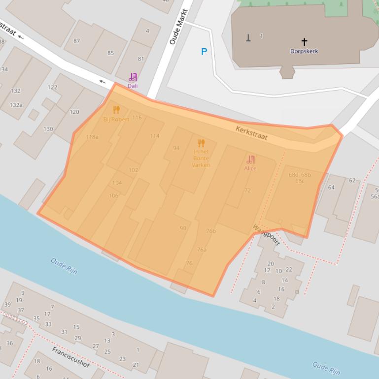 Kaart van postcodegebied 2411AG.