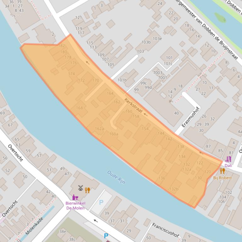 Kaart van postcodegebied 2411AH.