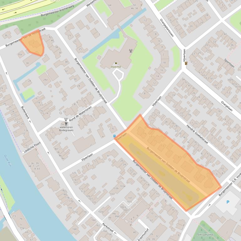 Kaart van postcodegebied 2411AN.