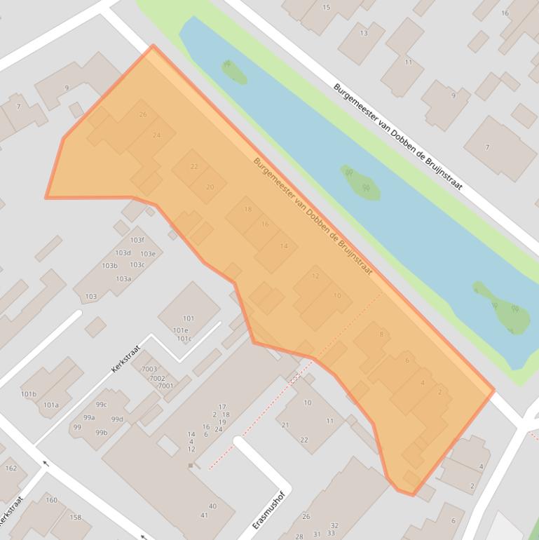 Kaart van postcodegebied 2411AS.