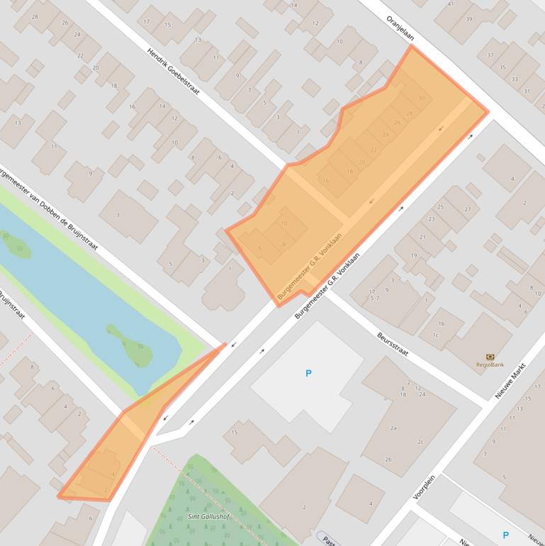 Kaart van postcodegebied 2411AZ.