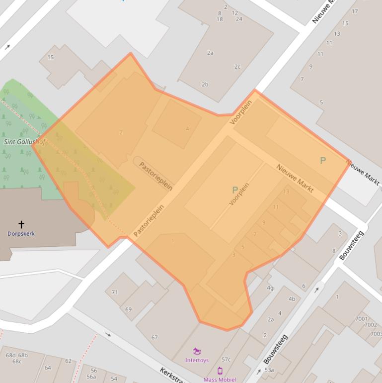 Kaart van postcodegebied 2411BC.