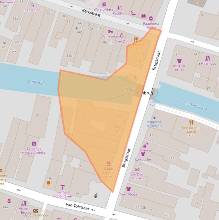 Kaart van postcodegebied 2411BN.