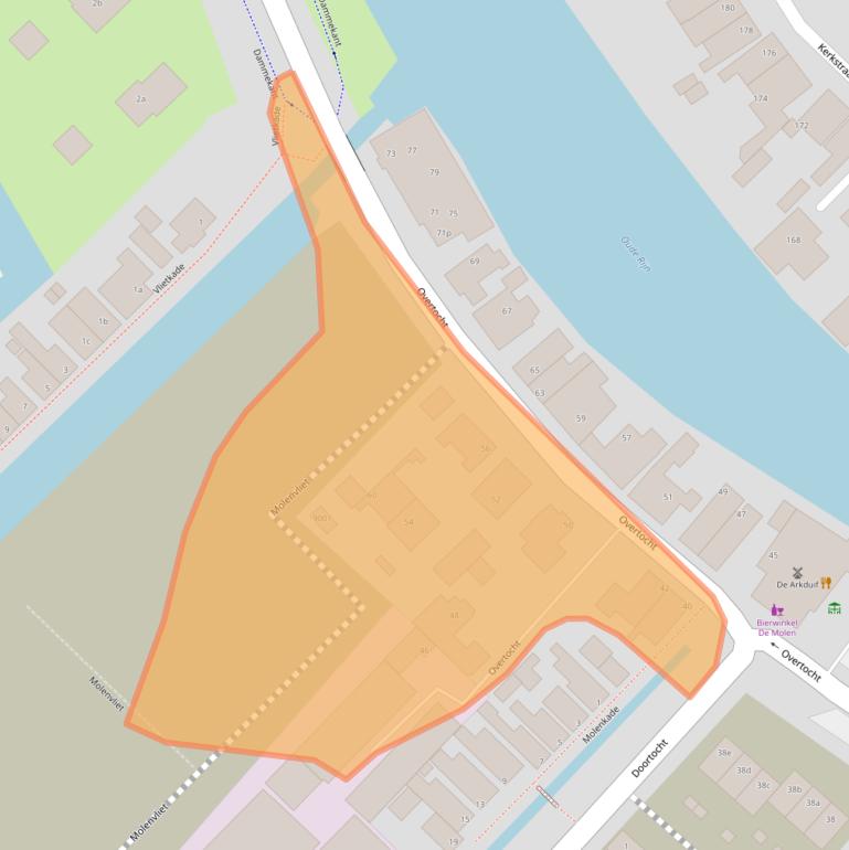 Kaart van postcodegebied 2411BW.