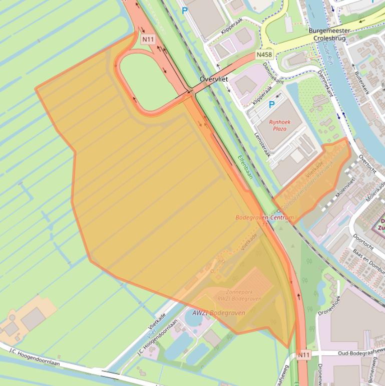 Kaart van postcodegebied 2411BZ.