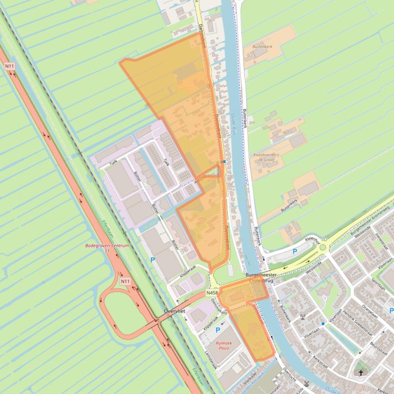 Kaart van postcodegebied 2411CD.