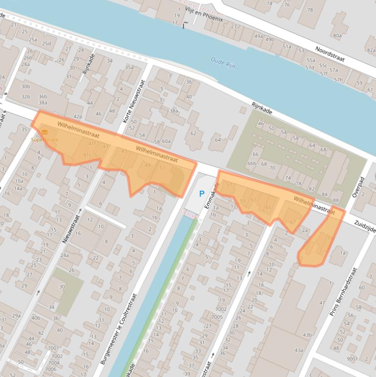 Kaart van postcodegebied 2411CX.