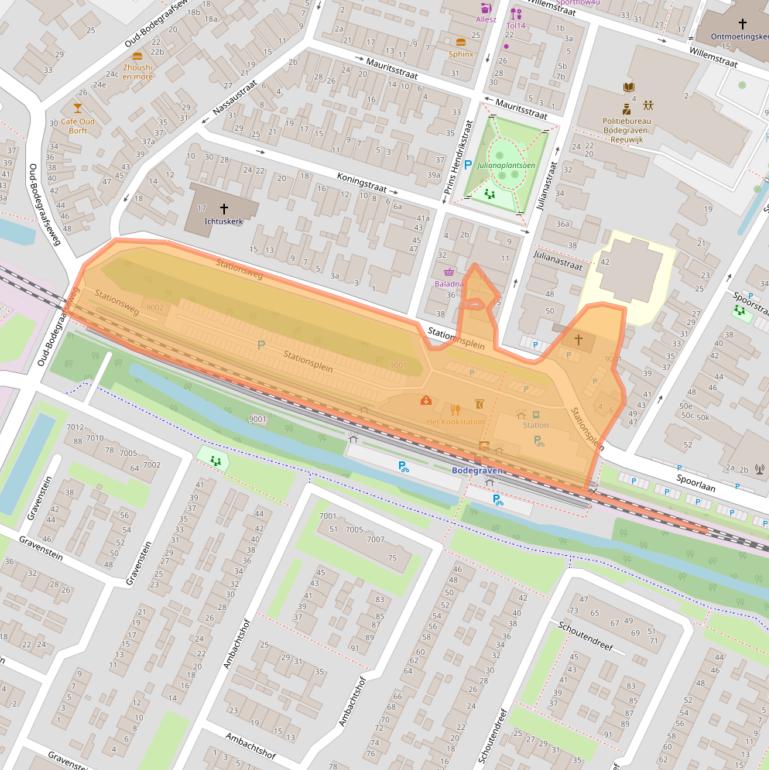 Kaart van postcodegebied 2411EH.