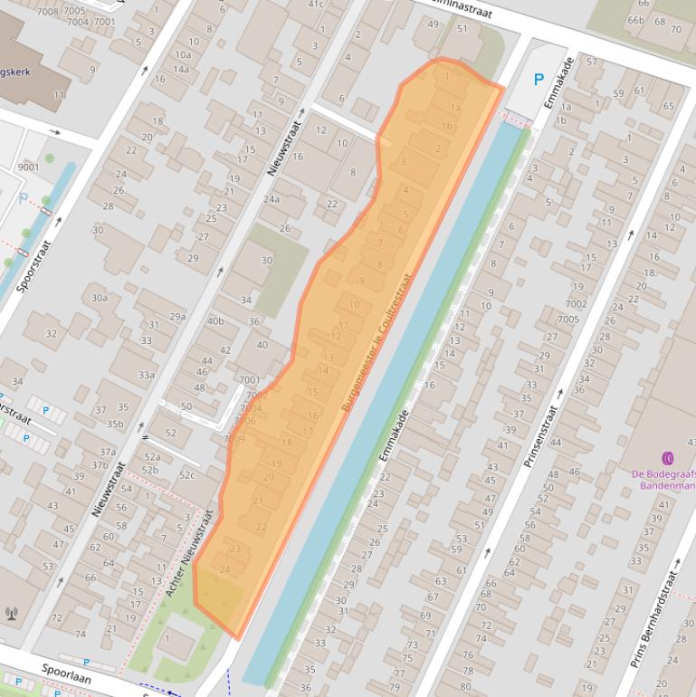 Kaart van postcodegebied 2411EP.