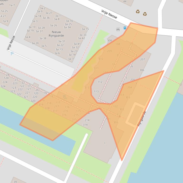 Kaart van postcodegebied 2411EZ.