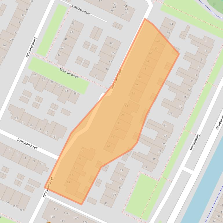 Kaart van postcodegebied 2411GD.