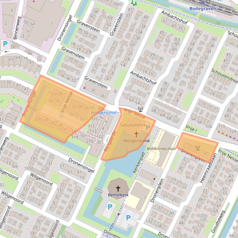 Kaart van postcodegebied 2411GN.