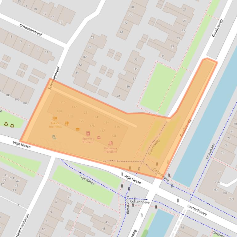 Kaart van postcodegebied 2411GS.