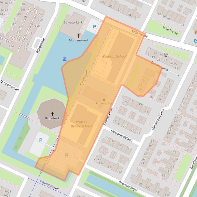 Kaart van postcodegebied 2411HE.