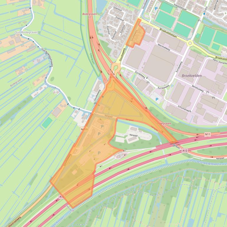 Kaart van postcodegebied 2411HL.
