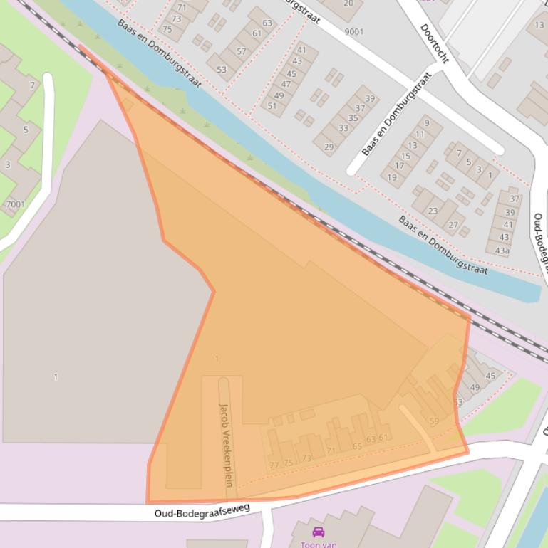 Kaart van postcodegebied 2411HV.