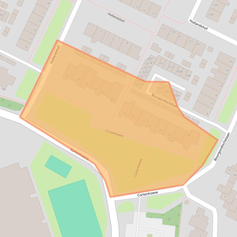 Kaart van postcodegebied 2411JP.