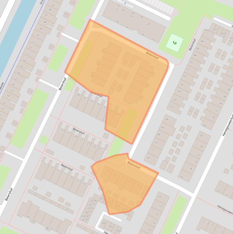 Kaart van postcodegebied 2411JS.