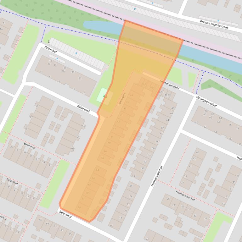 Kaart van postcodegebied 2411JV.