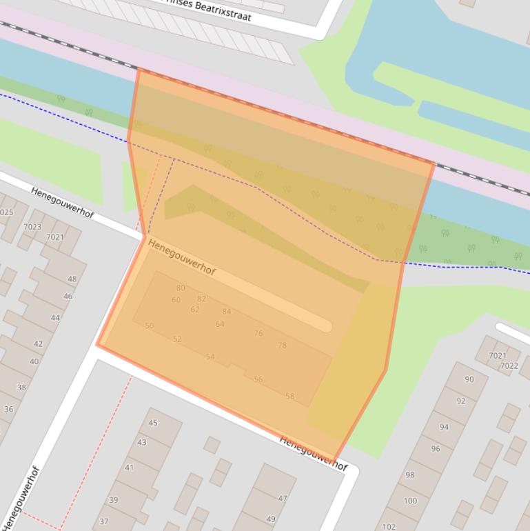 Kaart van postcodegebied 2411KA.