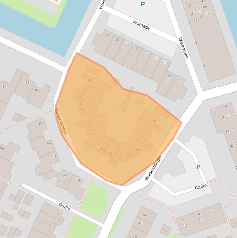 Kaart van postcodegebied 2411KX.