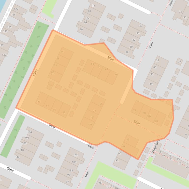 Kaart van postcodegebied 2411LB.