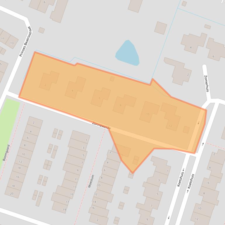 Kaart van postcodegebied 2411LJ.