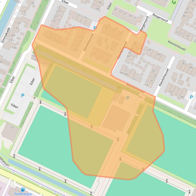 Kaart van postcodegebied 2411LL.